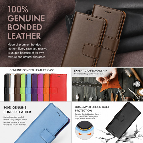 Premium bonded leather wallet - leather,