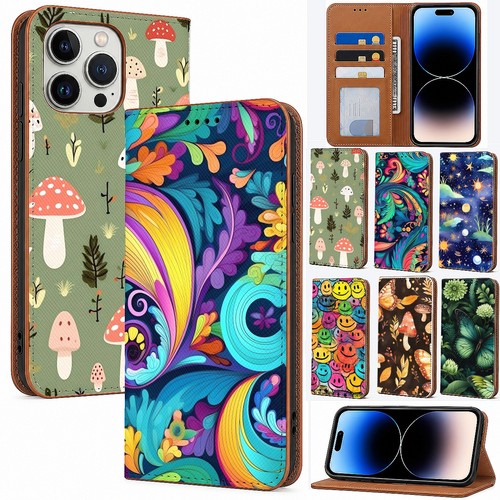 Whimsical mix leather wallet - whimsical,