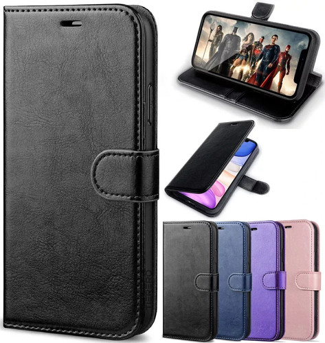 Leather flip wallet case - flip,