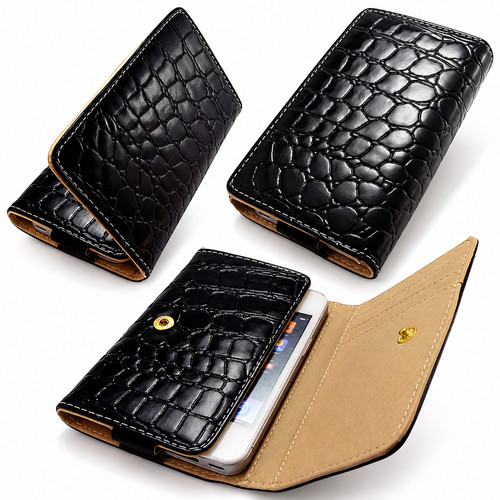 Black glossy crocodile emboss - glossy,