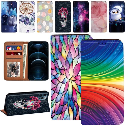 Printed phone leather wallet - printed,