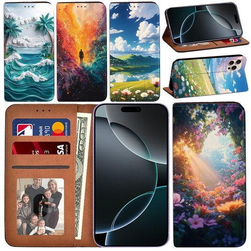 Mobile phone leather stand - phone, pu