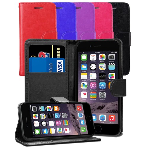 Leather flip case wallet cover - leather,